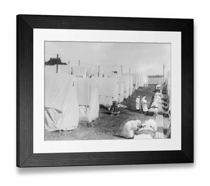 Framed Print : Influential Prevention Camp with Soldier on Guard Framed Print : Influential Prevention Camp with Soldier on Guard