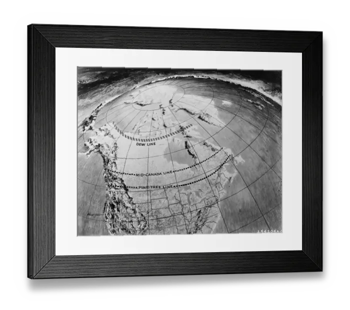 Framed Print : A Dew Line Map Framed Print : A Dew Line Map
