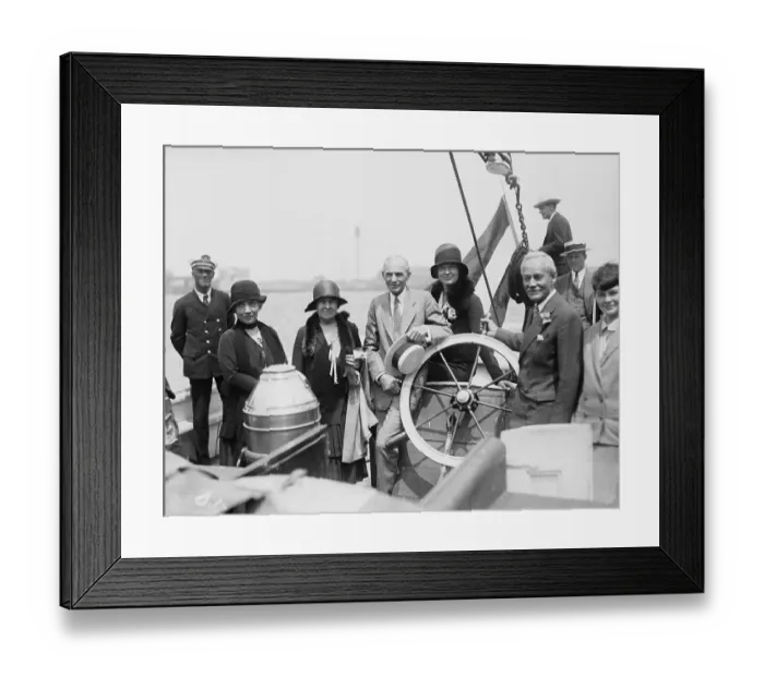 Framed Print : Henry Ford and Acquaintances on Ship Deck Framed Print : Henry Ford and Acquaintances on Ship Deck
