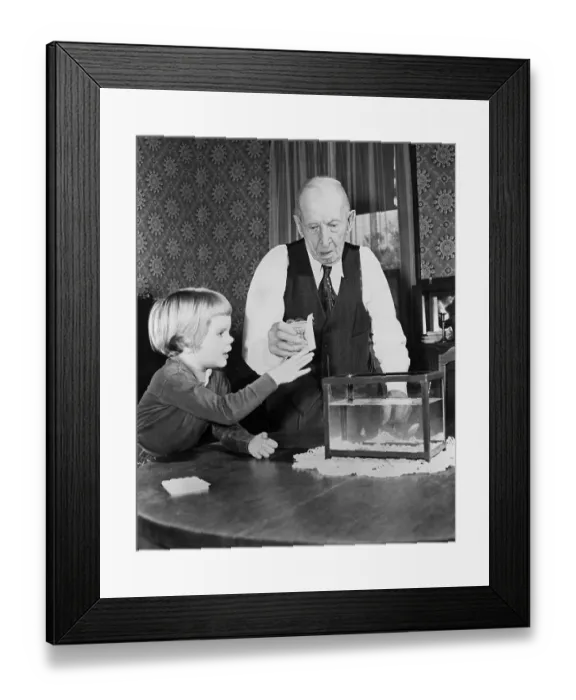 Framed Print : Elderly Man and Child Framed Print : Elderly Man and Child