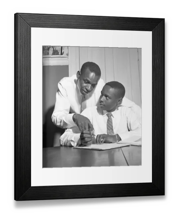 Framed Print : Ellis Thompson with His Son, Jefferson Thomas Framed Print : Ellis Thompson with His Son, Jefferson Thomas