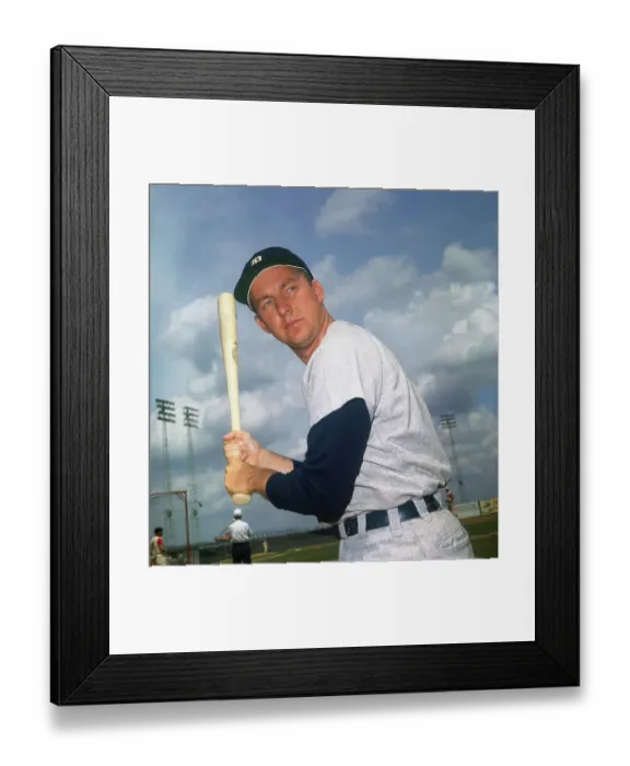 Framed Print : Al Kaline Holding a Baseball Bat Framed Print : Al Kaline Holding a Baseball Bat