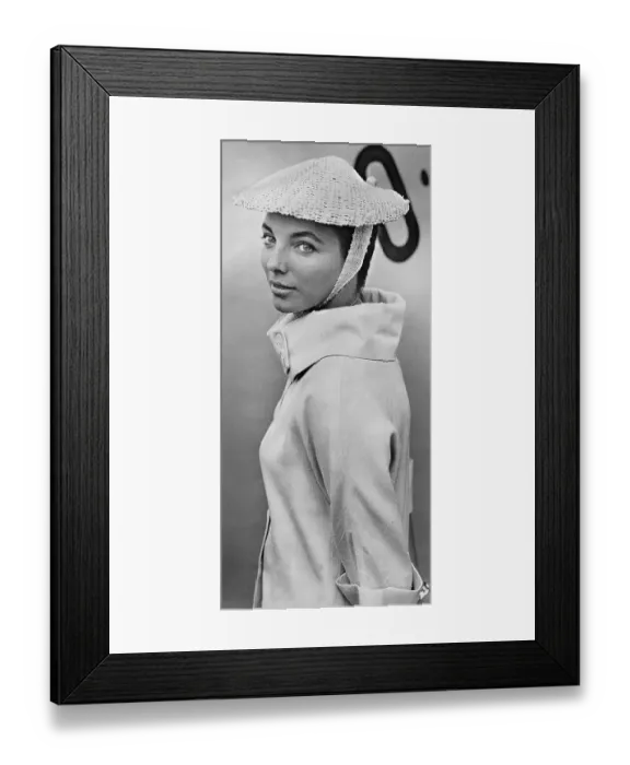 Framed Print : Actress Joan Collins Wearing a Hat Framed Print : Actress Joan Collins Wearing a Hat