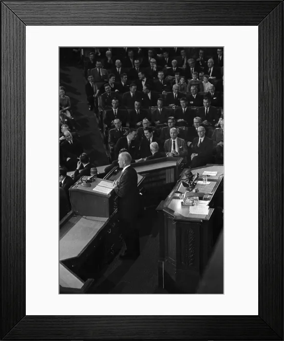 Framed Print : John Glenn Speaking in Congress Framed Print : John Glenn Speaking in Congress