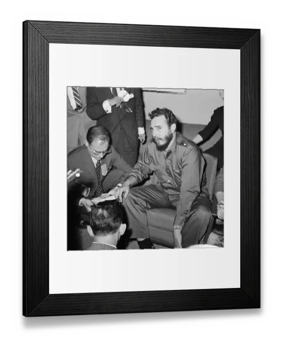 Framed Print : Fidel Castro Speaking to Reporters Framed Print : Fidel Castro Speaking to Reporters