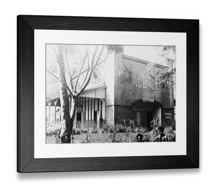 Framed Print : New Movie Theatre in New Guinea Framed Print : New Movie Theatre in New Guinea