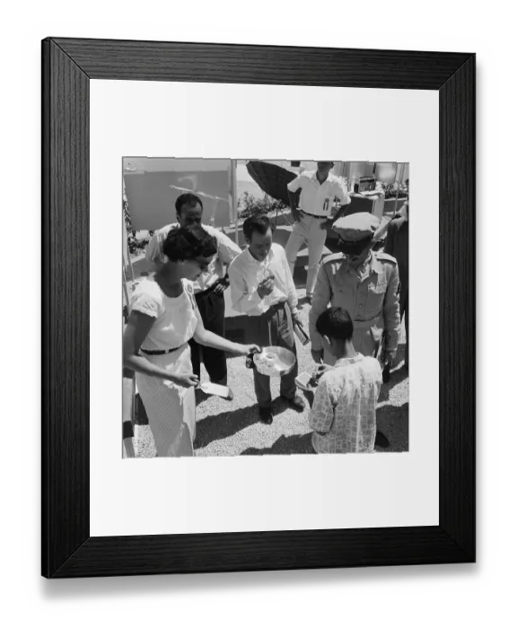 Framed Print : Women Handing out Cookies at Damascus Trade fair Framed Print : Women Handing out Cookies at Damascus Trade fair
