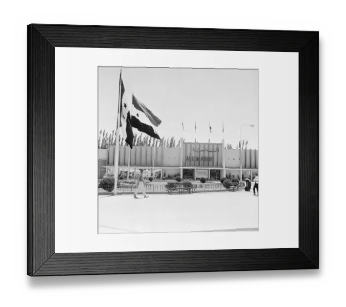 Framed Print : German Pavilion at Damascus Fairgrounds Framed Print : German Pavilion at Damascus Fairgrounds