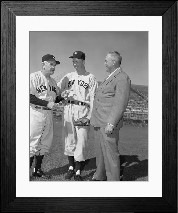 Framed Print : Rogers Hornsby with Casey Stengel and Gil McDougal Framed Print : Rogers Hornsby with Casey Stengel and Gil McDougal