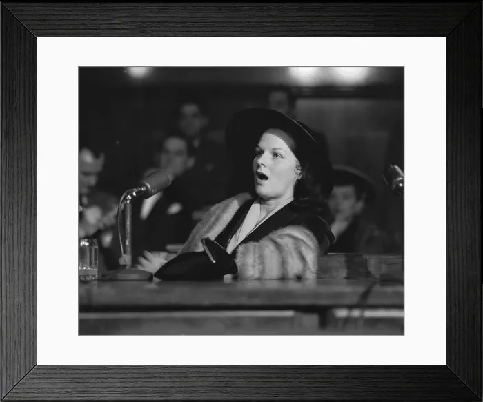 Framed Print : Virginia Hill Testifying Before a Senate Committee Framed Print : Virginia Hill Testifying Before a Senate Committee