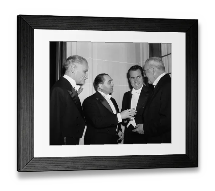 Framed Print : French Premier Chatting with Richard Nixon Framed Print : French Premier Chatting with Richard Nixon