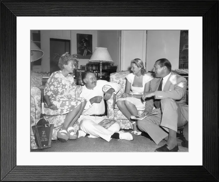 Framed Print : Ernest Hemingway with Friends Framed Print : Ernest Hemingway with Friends