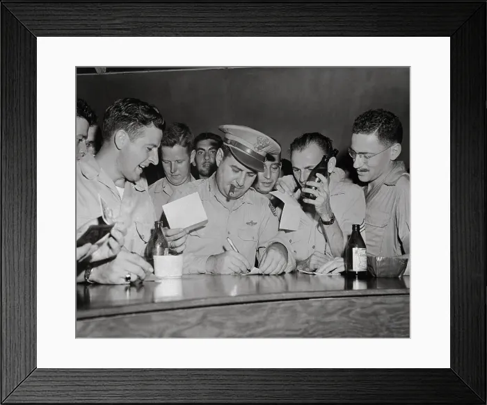 Framed Print : Curtis E. LeMay with a Group of Soldiers Framed Print : Curtis E. LeMay with a Group of Soldiers