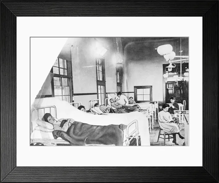Framed Print : Typhoid Mary in Hospital Bed Framed Print : Typhoid Mary in Hospital Bed