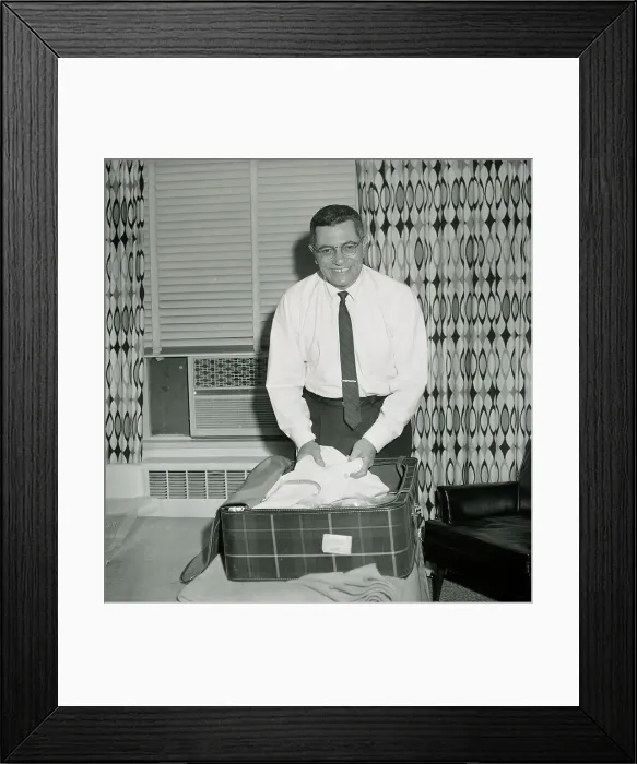 Framed Print : Vince Lombardi Leaving for new job Framed Print : Vince Lombardi Leaving for new job