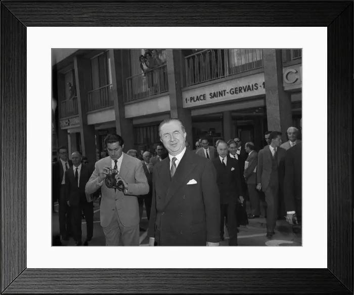 Framed Print : Italian Foreign Minister Giuseppe Pella Attending Foreign Ministers Conference Framed Print : Italian Foreign Minister Giuseppe Pella Attending Foreign Ministers Conference