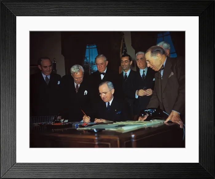 Framed Print : Harry Truman Signing Bill Framed Print : Harry Truman Signing Bill