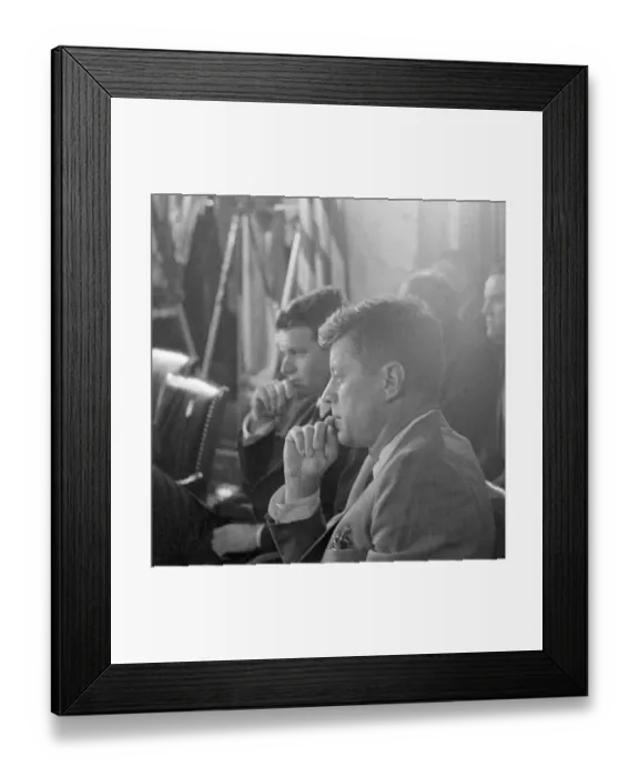 Framed Print : Profiles of John and Robert Kennedy Framed Print : Profiles of John and Robert Kennedy