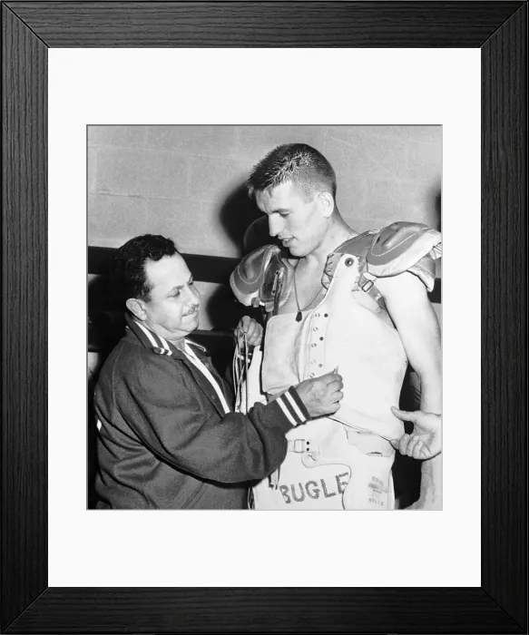 Framed Print : Quarterback Johnny Unitas Getting Ready for a Game Framed Print : Quarterback Johnny Unitas Getting Ready for a Game