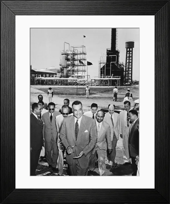 Framed Print : President Nasser and Followers at Dedication of Refinery Framed Print : President Nasser and Followers at Dedication of Refinery