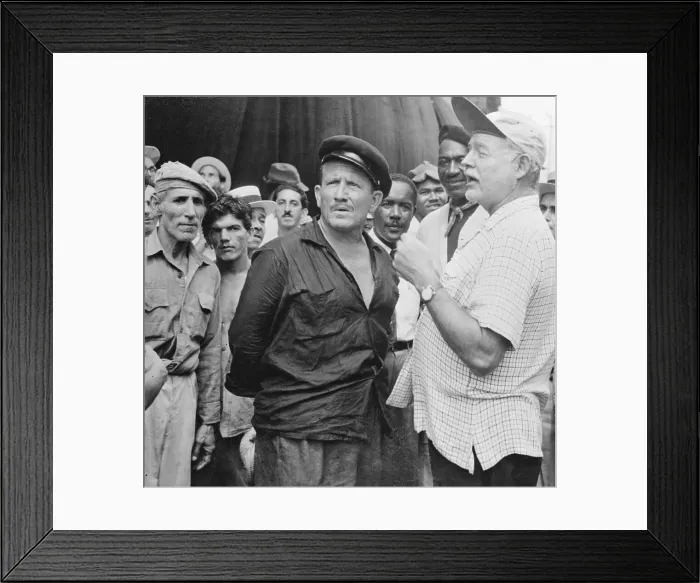 Framed Print : Ernest Hemingway Talking with Spencer Tracy Framed Print : Ernest Hemingway Talking with Spencer Tracy