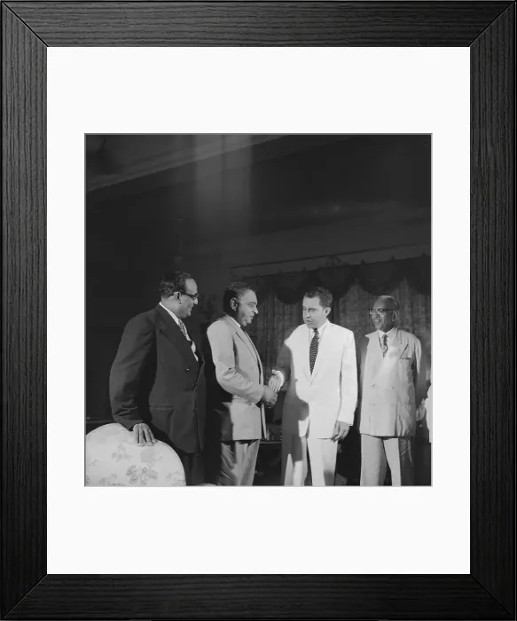 Framed Print : Richard Nixon Being Greeted by Foreign Leaders Framed Print : Richard Nixon Being Greeted by Foreign Leaders
