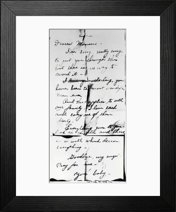 Framed Print : Last Words of Carole Landis Framed Print : Last Words of Carole Landis
