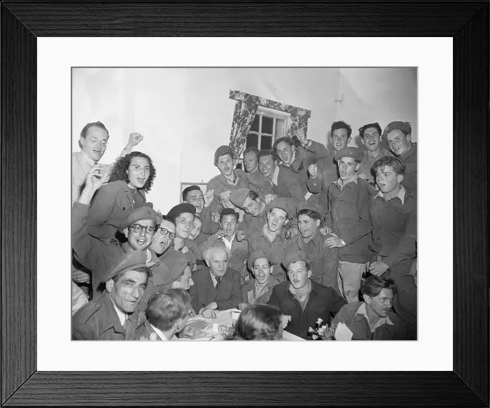 Framed Print : Group Portrait of Soldiers at Haganah Framed Print : Group Portrait of Soldiers at Haganah