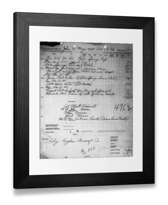 Framed Print : Receipt Being Used as Evidence
