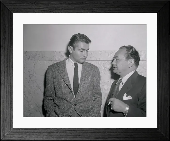 Framed Print : Edward G. Robinson Jr. Speaking with his Father