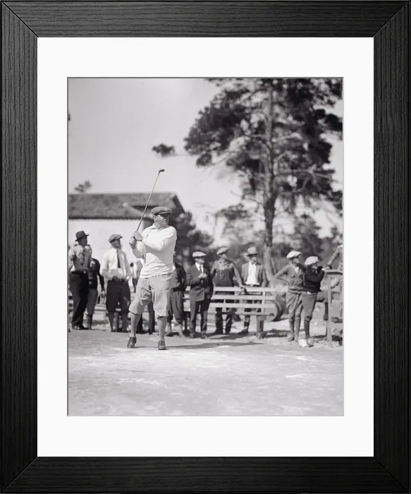 Framed Print : Baseball Legend Babe Ruth Playing Golf Framed Print : Baseball Legend Babe Ruth Playing Golf