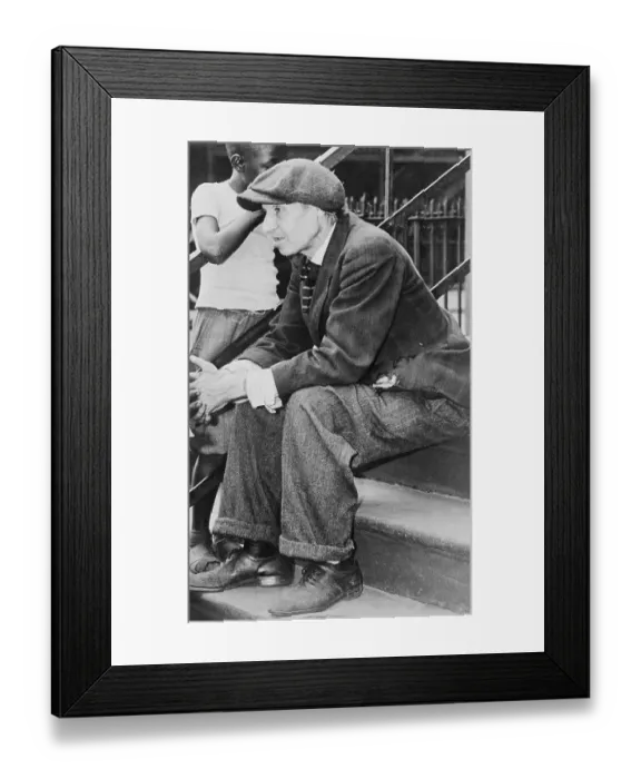 Framed Print : Portrait of Langley Collyer Sitting on Front Steps Framed Print : Portrait of Langley Collyer Sitting on Front Steps