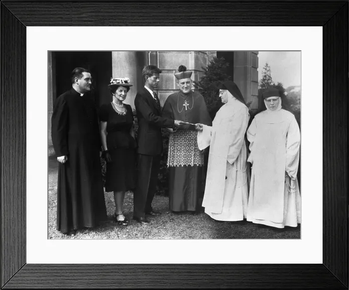 Framed Print : Portrait of Kennedys with Religious Leaders Framed Print : Portrait of Kennedys with Religious Leaders