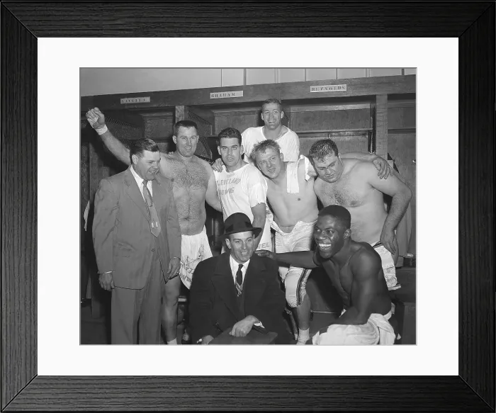 Framed Print : Cleveland Browns in Dressing Room Framed Print : Cleveland Browns in Dressing Room