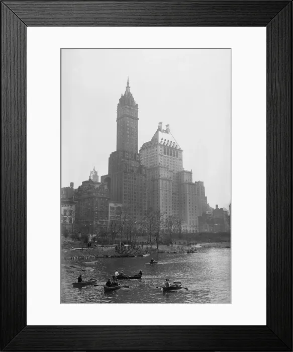 Framed Print : People Boating in Central Park Framed Print : People Boating in Central Park