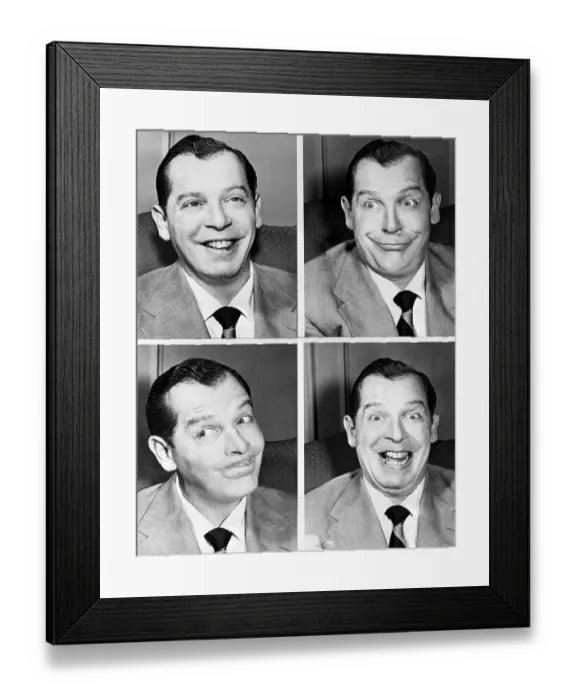 Framed Print : Milton Berle Makes Amusing Faces