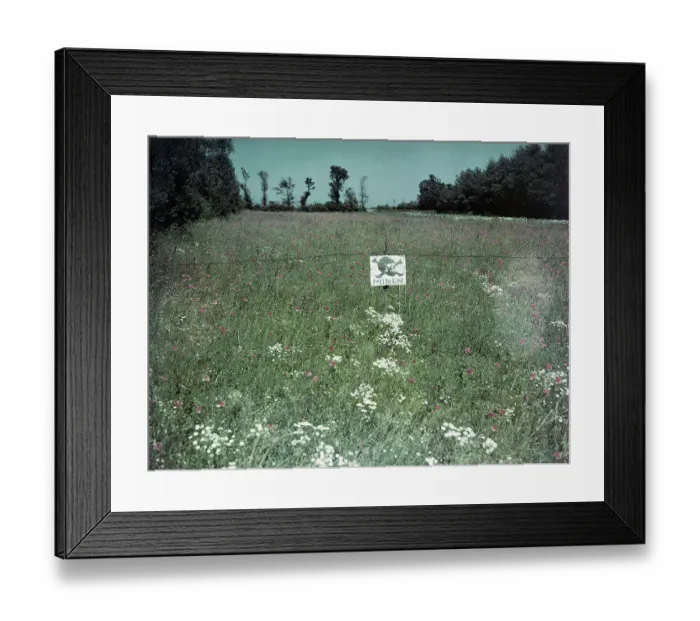 Framed Print : Sign Warning of Hidden Field Mines Framed Print : Sign Warning of Hidden Field Mines