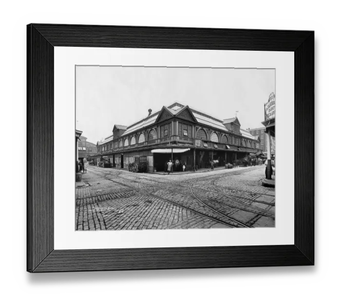 Framed Print : Washington Market in New York City Framed Print : Washington Market in New York City