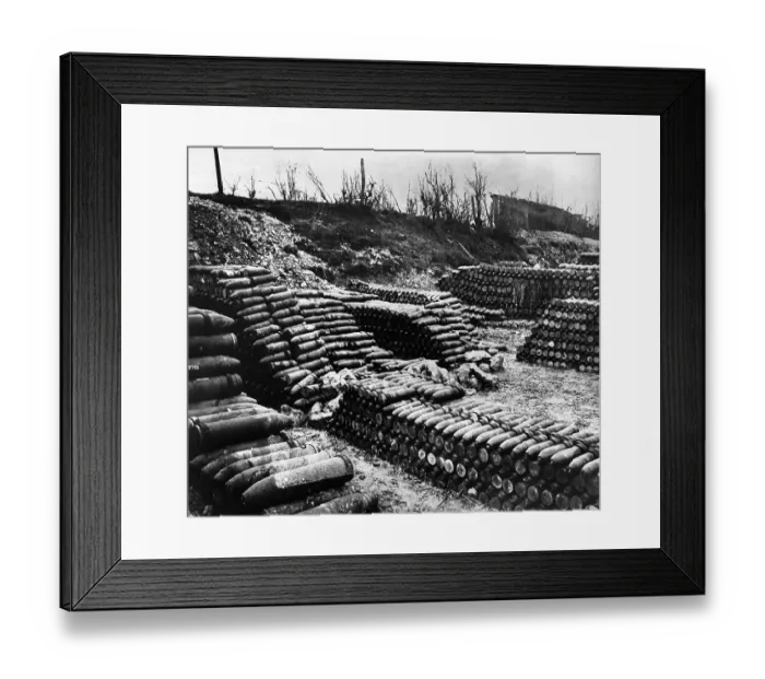 Framed Print : View of French Army Artillery Shell Depot