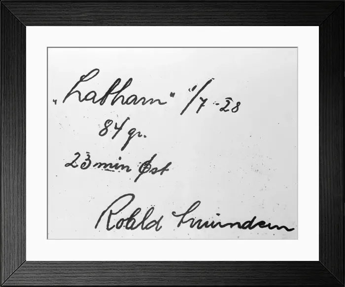 Framed Print : Message From Roald Amundsen Framed Print : Message From Roald Amundsen