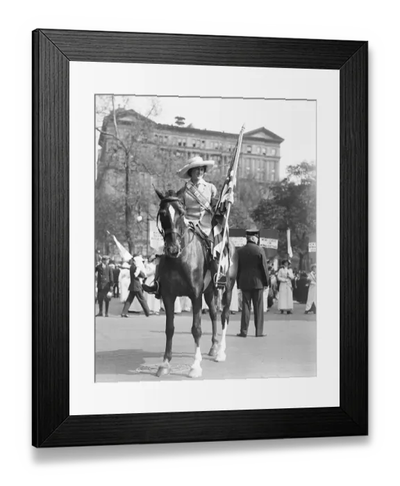 Framed Print : Suffragette Inez Milholland in Suffrage Parade Framed Print : Suffragette Inez Milholland in Suffrage Parade