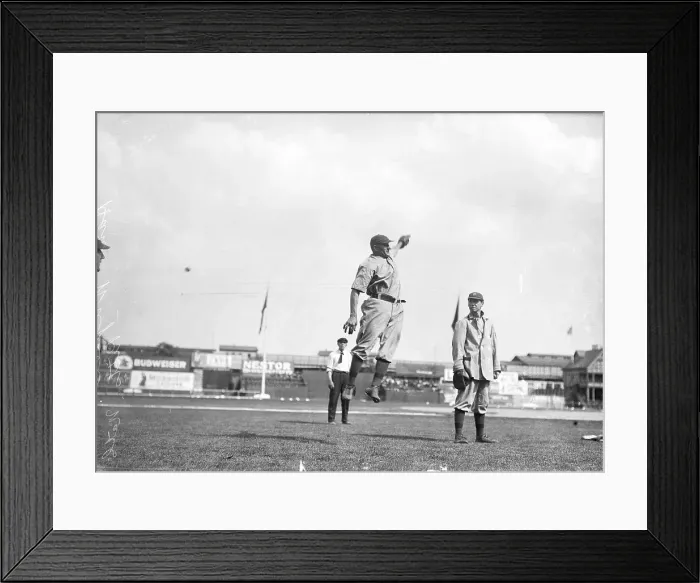 Framed Print : Hans Wagner Leaping For Baseball Framed Print : Hans Wagner Leaping For Baseball