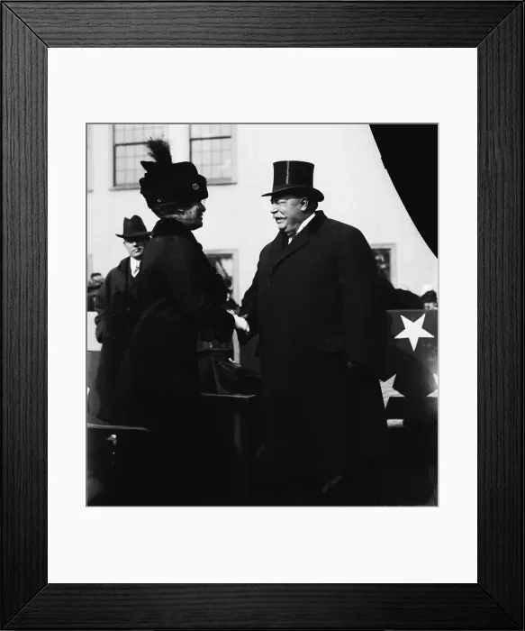Framed Print : William Taft Greets Woman At Rally Framed Print : William Taft Greets Woman At Rally