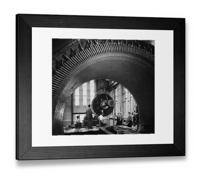 Framed Print : Interior View of Rotor Gale Maker and Workers Framed Print : Interior View of Rotor Gale Maker and Workers