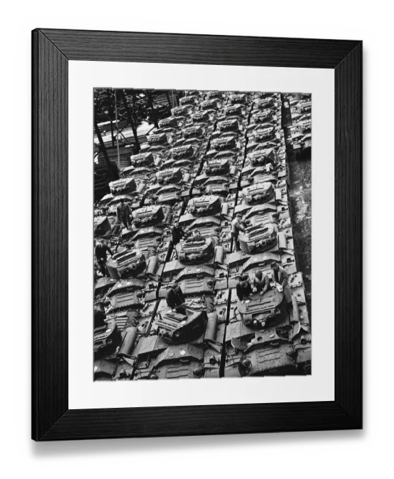 Framed Print : View of Mass Production of Canadian Military Tanks Framed Print : View of Mass Production of Canadian Military Tanks
