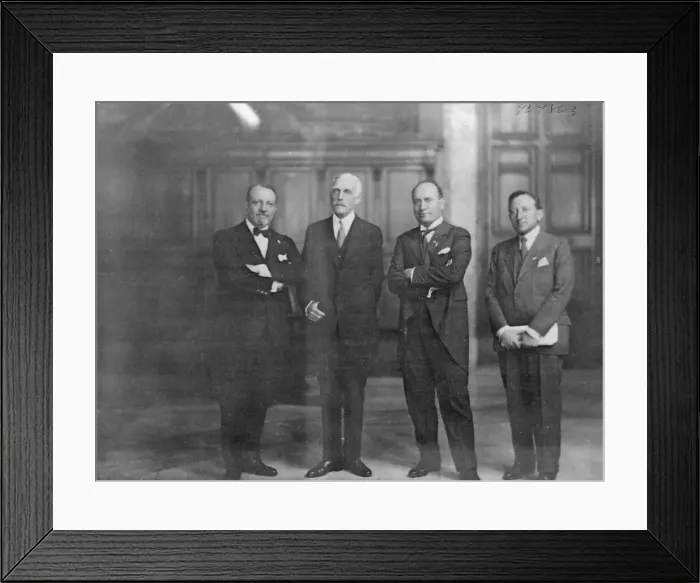 Framed Print : Benito Mussolini and Others Posing Together Framed Print : Benito Mussolini and Others Posing Together