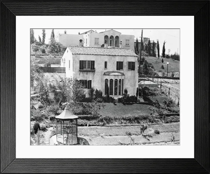 Framed Print : Hollywood Home of Rudolph Valentino Framed Print : Hollywood Home of Rudolph Valentino