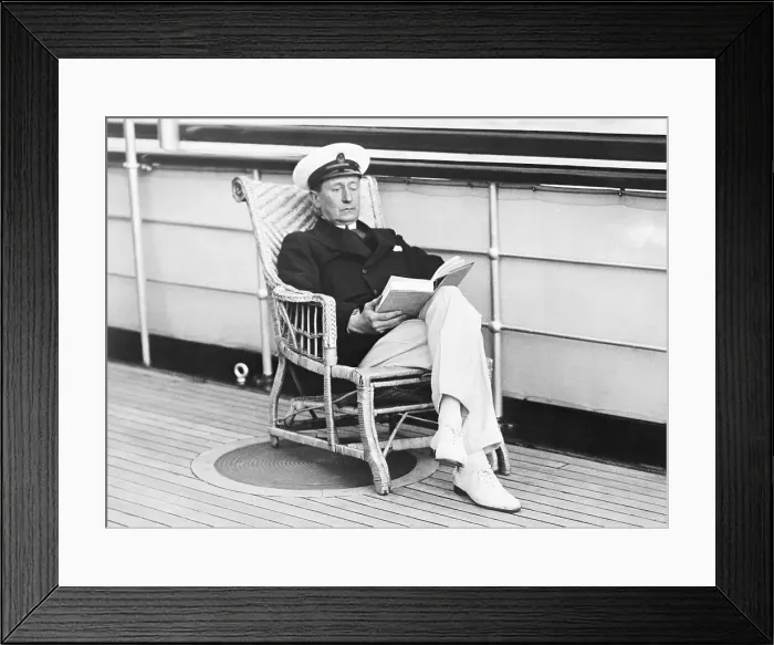 Framed Print : Guglielmo Marconi Reading Aboard Yacht Framed Print : Guglielmo Marconi Reading Aboard Yacht