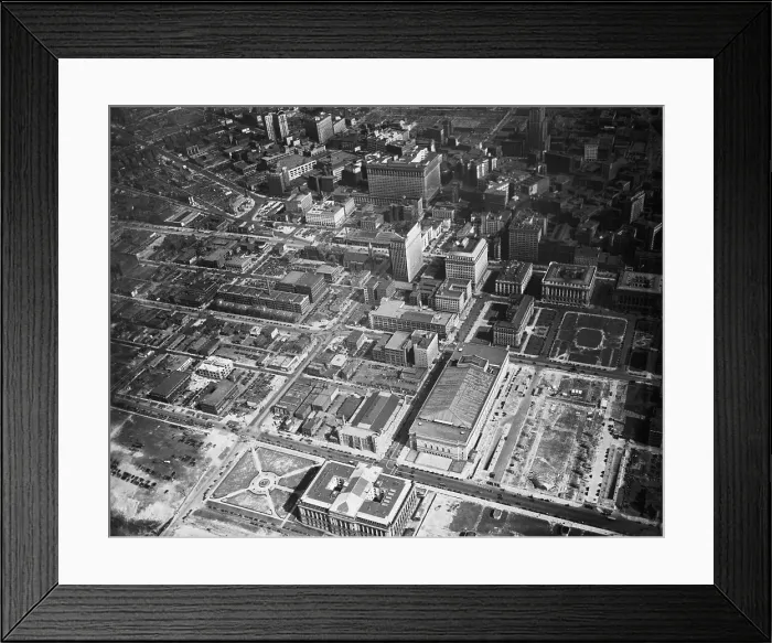 Framed Print : Aerial View of Cleveland Framed Print : Aerial View of Cleveland