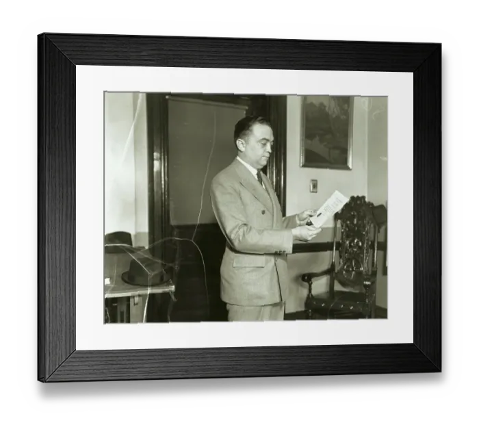Framed Print : Senate Award Winner J. Edgar Hoover Framed Print : Senate Award Winner J. Edgar Hoover